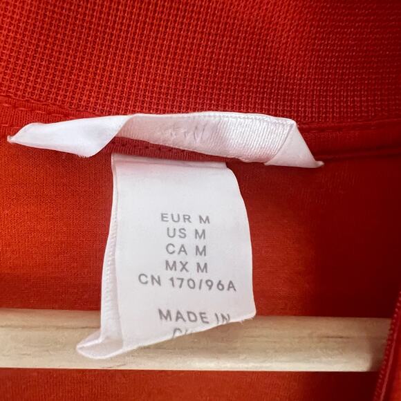 H&M Orange Red Zip Up Long Sleeve Track Jacket Size M - Picture 8 of 8